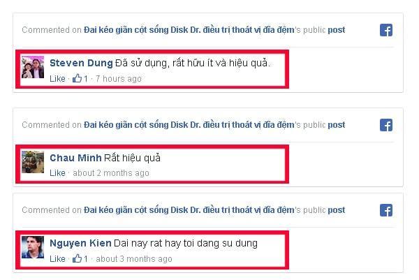 Phản hồi của khách hàng đã sử dụng DiskDr trên mạng xã hội Facebook