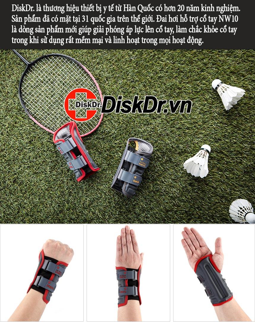 Đai hơi cổ tay DiskDr NW10 có thể sử dụng điều trị cho các vấn đề đau cổ tay, chấn thương cổ tay