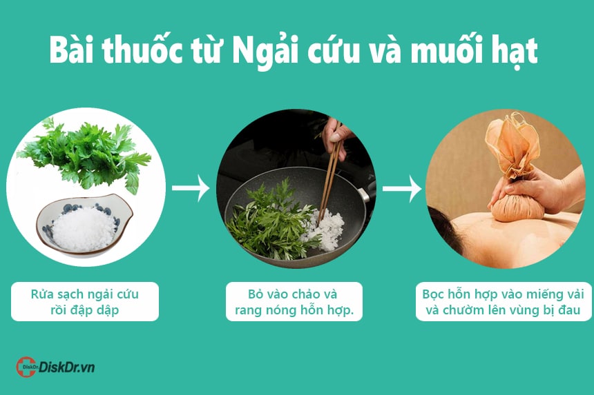 Bài thuốc từ Ngải cứu và muối hạt