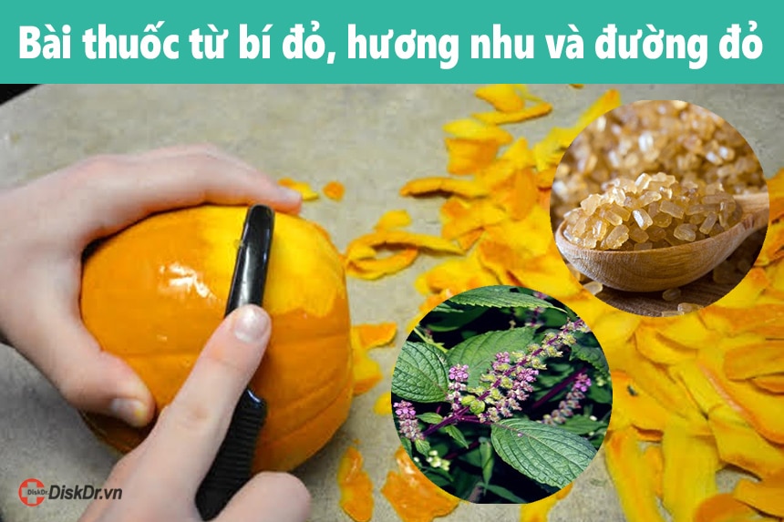 Bài thuốc từ bí đỏ, hương nhu và đường đỏ