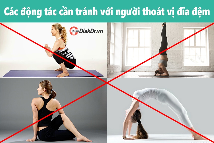 Các động tác cần tránh với người thoát vị đĩa đệm