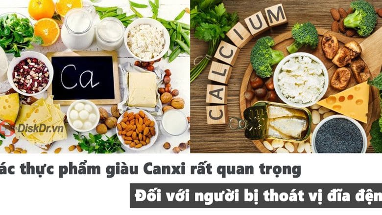 Canxi có vai trò quan trọng trong thực đơn của người thoát vị đĩa đệm