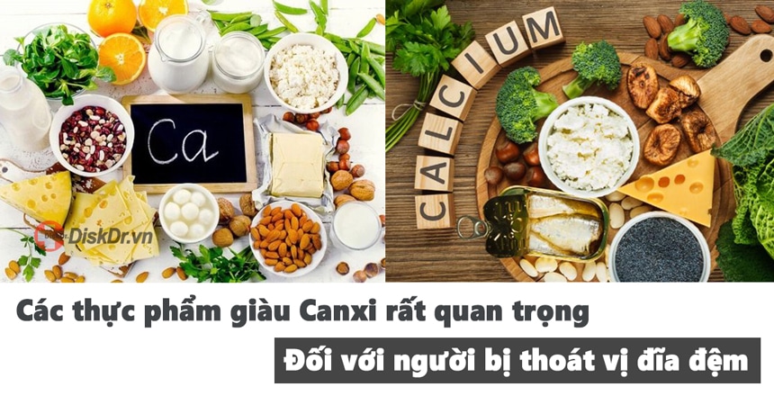 Canxi có vai trò quan trọng trong thực đơn của người thoát vị đĩa đệm