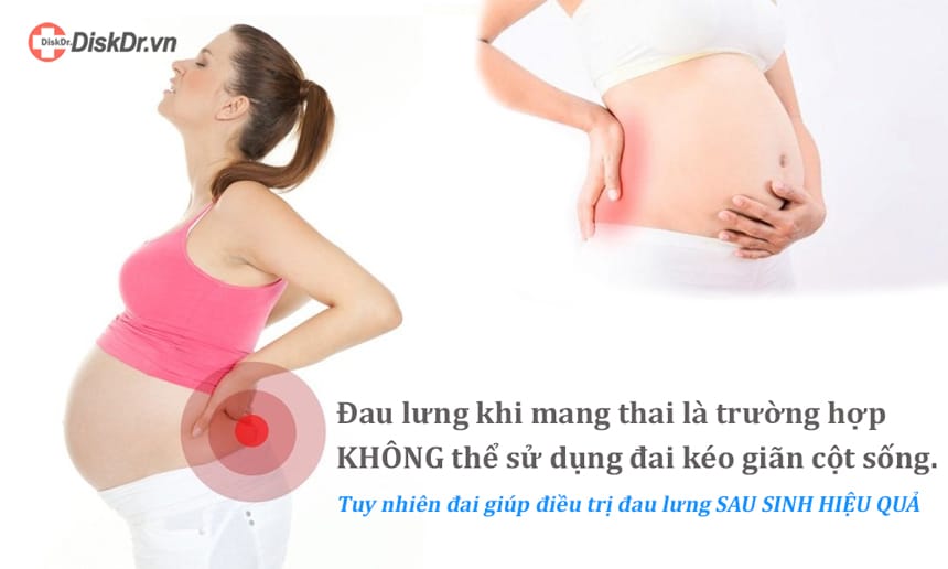Đau lưng khi mang thai là một trong những trường hợp không được sử dụng đai kéo giãn