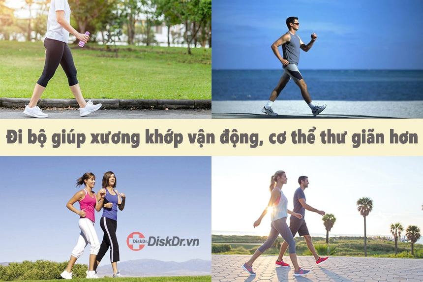 Đi bộ giúp xương khớp vận động và cơ thể thư giãn hơn