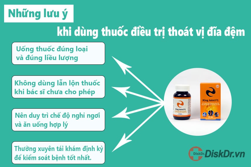 Những lưu ý khi dùng thuốc điều trị thoát vị đĩa đệm