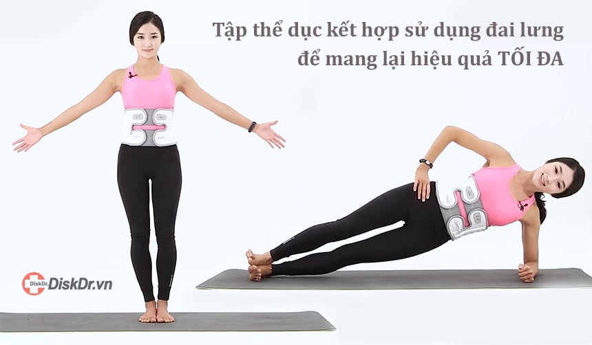 Đeo đai kết hợp tập thể dục sẽ mang lại hiệu quả tối đa