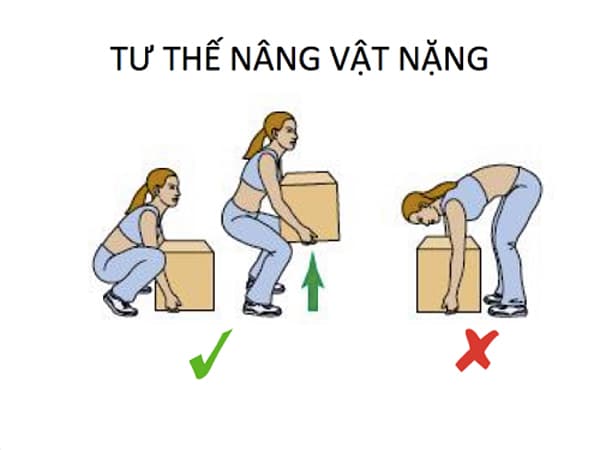 tư thế bê vật nặng cho người bị thoát vị đĩa đệm cổ