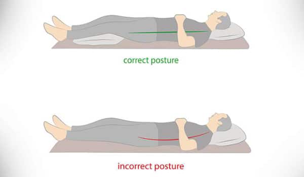 tư thế nằm cho người thoát vị đĩa đệm cổ