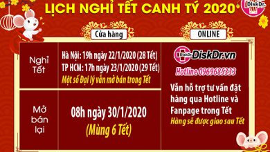 Lịch nghỉ Tết Canh Tý của DiskDr.