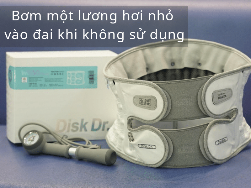 đai cột sống DiskDr. có thể bị xì hơi khi không bảo quản tốt