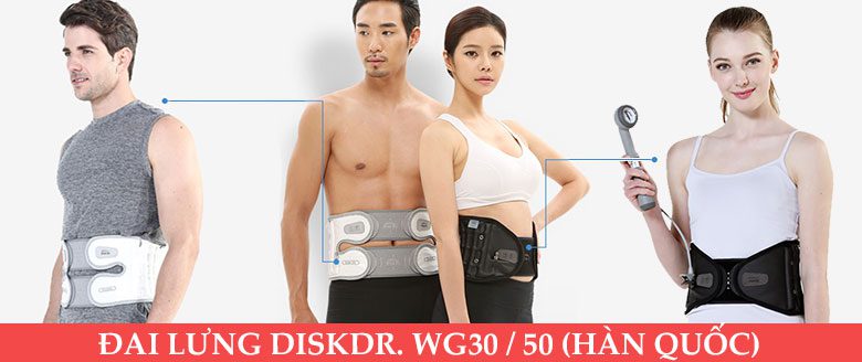 Đai lưng kéo giãn cột sống DiskDr. WG30G2 và WG50G2
