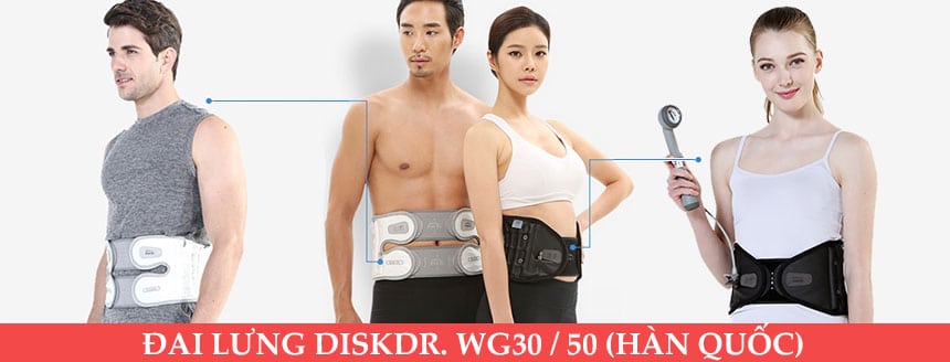 Đai lưng kéo giãn cột sống DiskDr. WG30G2 và WG50G2