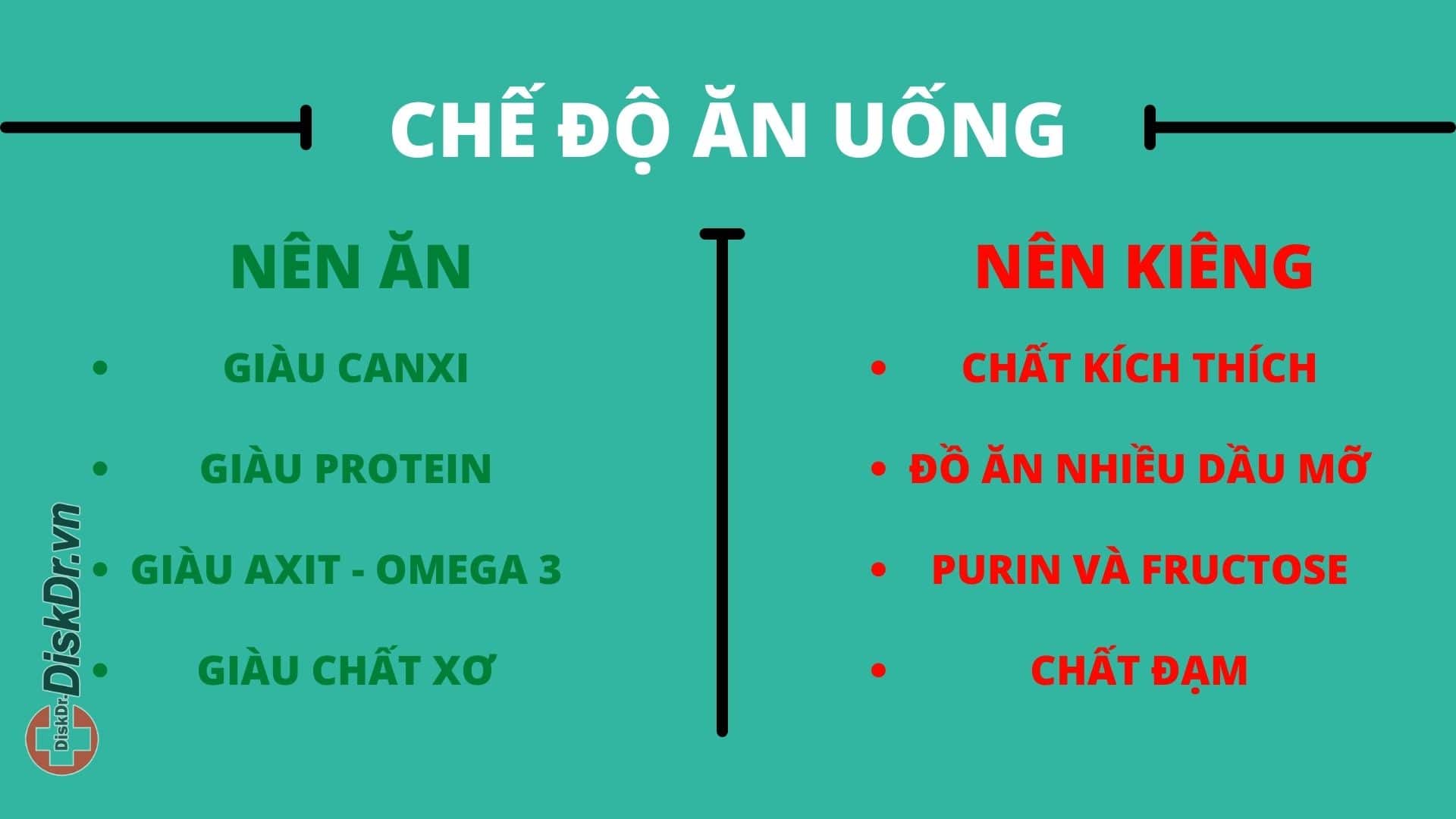 Chế độ ăn phòng ngừa thoát vị đĩa đệm