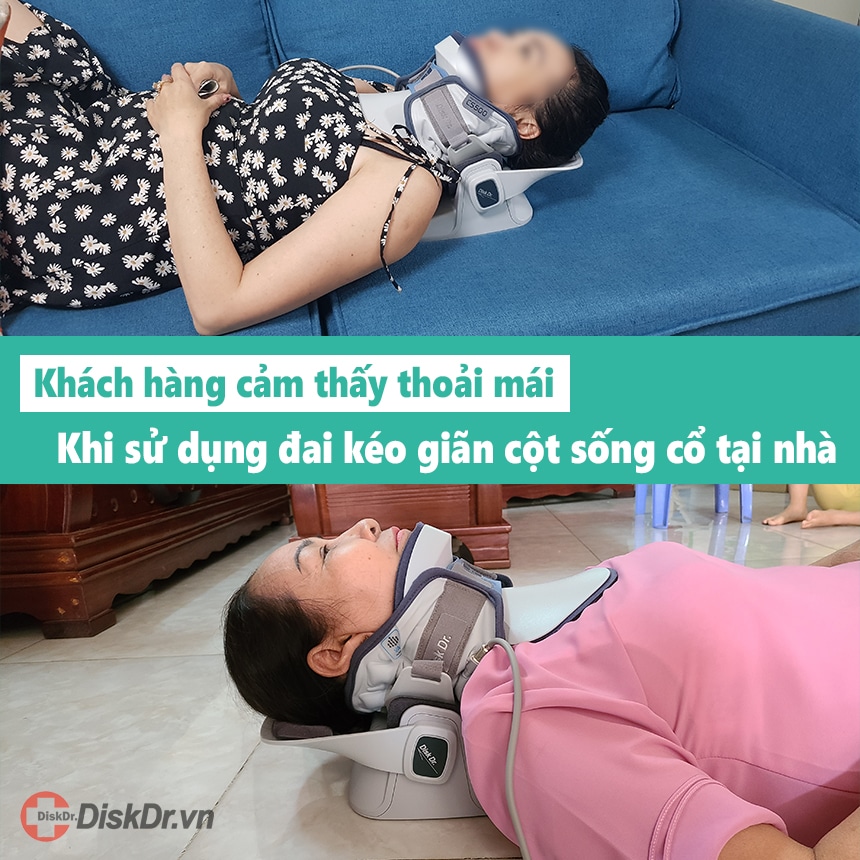 Khách hàng thoải mái sử dụng đai kéo giãn tại nhà