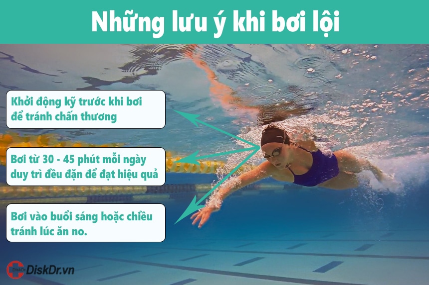 Những lưu ý khi bơi lội phòng tránh thoát vị đĩa đệm