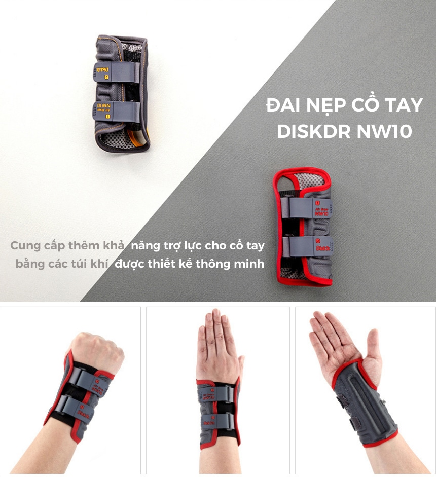 DiskDr NW10 cung cấp khả năng trợ lực tuyệt vời cho cổ tay