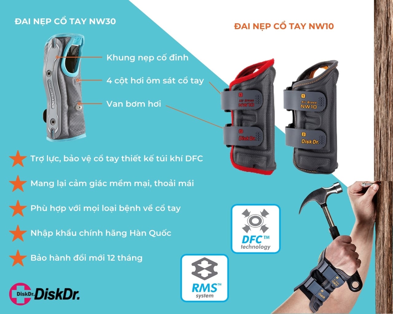 Đai nẹp cổ tay DiskDr. có tốt không? 