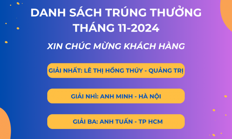 Danh sách khách hàng trúng thưởng DiskDr T11 2024