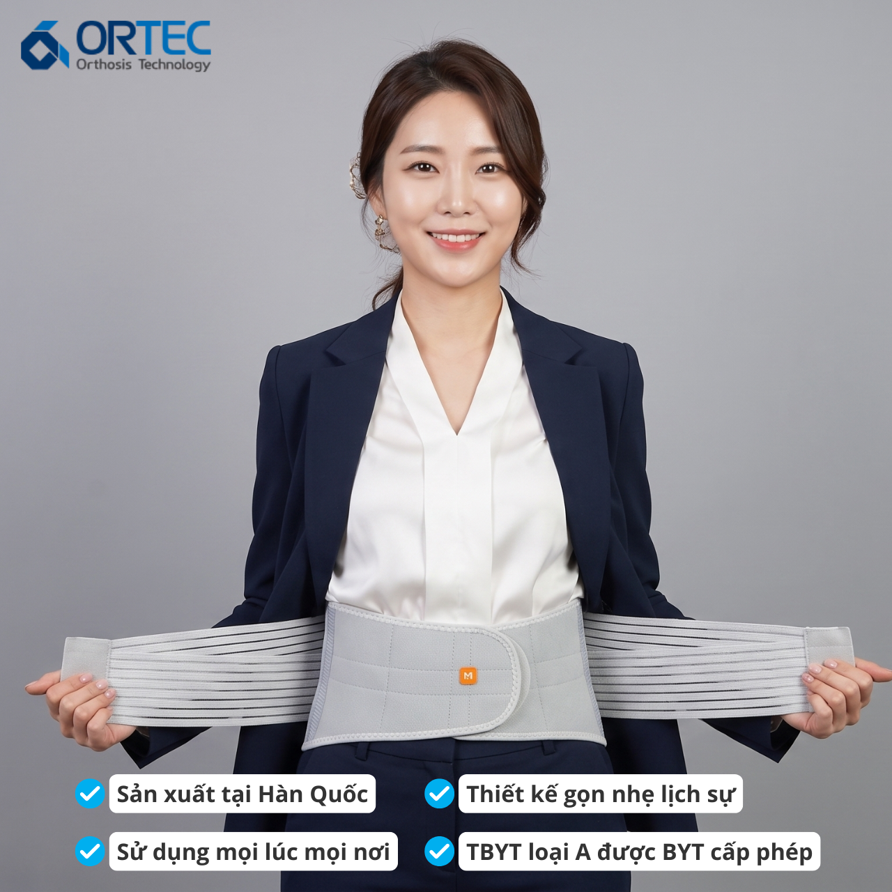 Đai lưng đàn hồi Ortec SPF01 Hàn Quốc