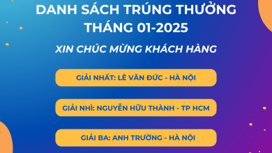 Danh sách khách hàng trúng thưởng tháng 01-2025