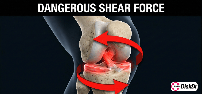 Mô phỏng lực cắt tác động lên dây chằng chéo và sụn chêm