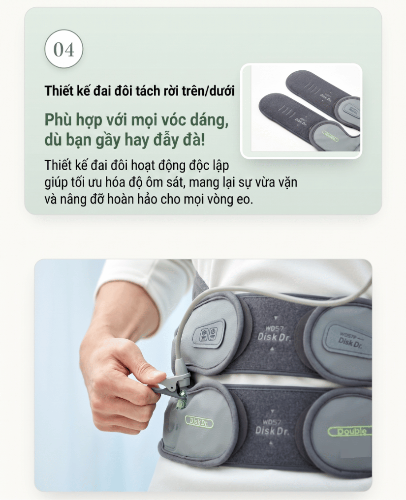 WD57P với miếng dán rời linh hoạt