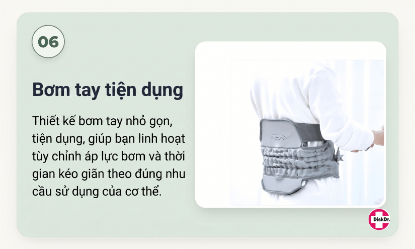 Bơm tay của WD57P rất tiện dụng