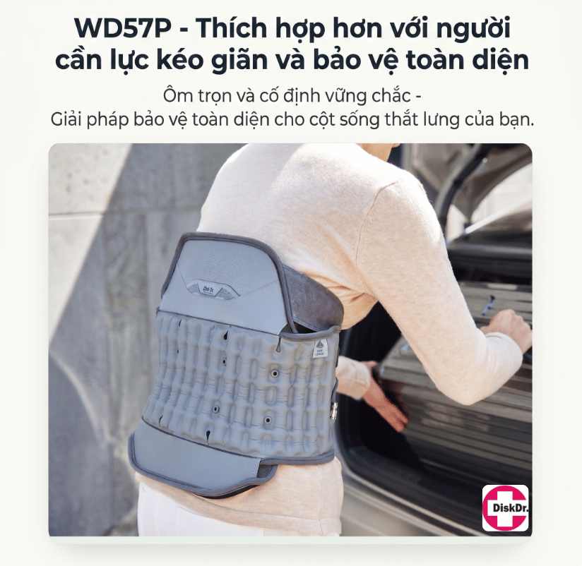 DiskDr WD57P thích hợp với người cần kéo giãn và bảo vệ toàn diện hơn