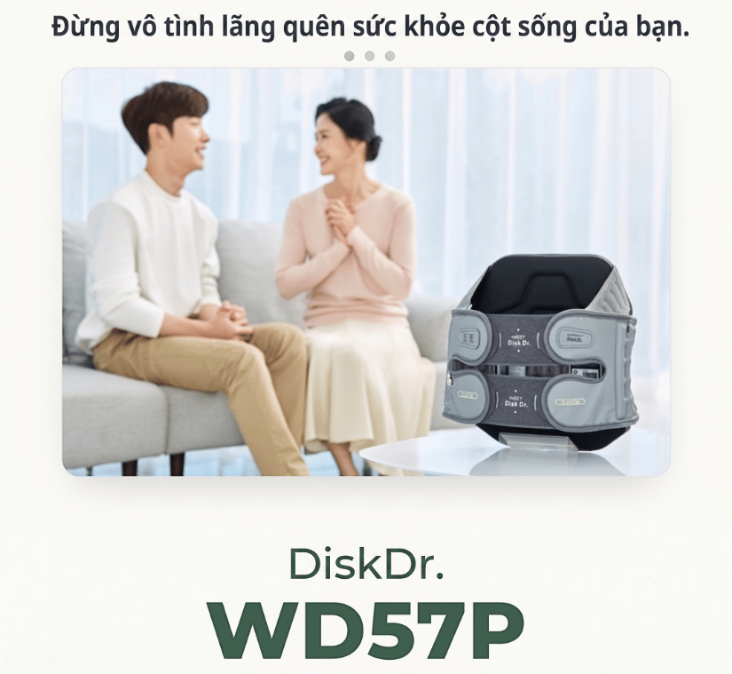 Hãy dùng WD57P đừng lãng quên cột sống của mình