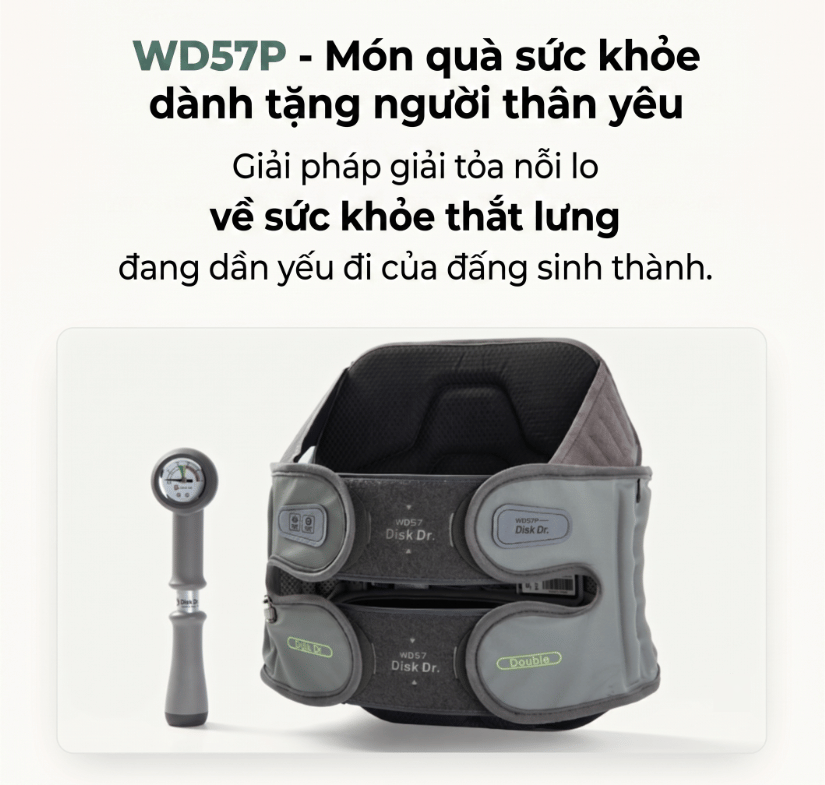 DiskDr WD57P món quà sức khỏe cho người thân yêu