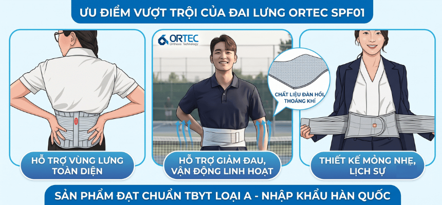 Đai lưng đàn hồi Ortec SPF01 là lựa chọn tốt cho thời tiết nắng nóng như miền Nam